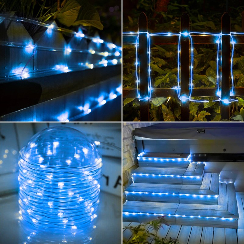 Solar Rope Lights, 2 Packs Total 132ft 400LED Solar String