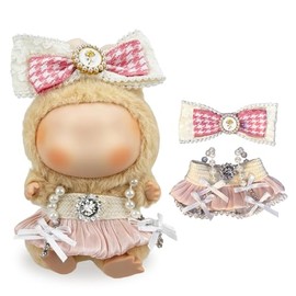 Doll Clothes & Outfits for Blind Box Plush Toy Figures - Complete Dress Sets with Accessories for Sitting & Standing Poses (for 15~17cm/ 5.9~6.7inch Dolls)