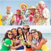 Collar Hawaiano Flores Fiestas, Batucada Evento Boda, 4 Pcs