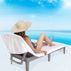 American Soft Linen Chaise Lounge Covers with Pocket, 86"x32" Oversized
