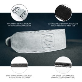 Weightlifting belt, weight lifting belt, strength training, gym belt, weightlifting power lifting belt for weight sports such as deadlift, squats and body building, fitness belt with padding,