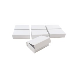 Paquete de Cajas Estilo Tarjetero Magnéticas | Color: Blanco (Paquete con 6 Piezas)