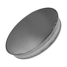Vent Systems 8" Metal Tee Cap. Galvanized Steel End Cap. Dryer Duct End Cap. 8In Steel End Cap. Steel Plug 8Inch. Round Metal Duct Fitting. Reusable. 200mm
