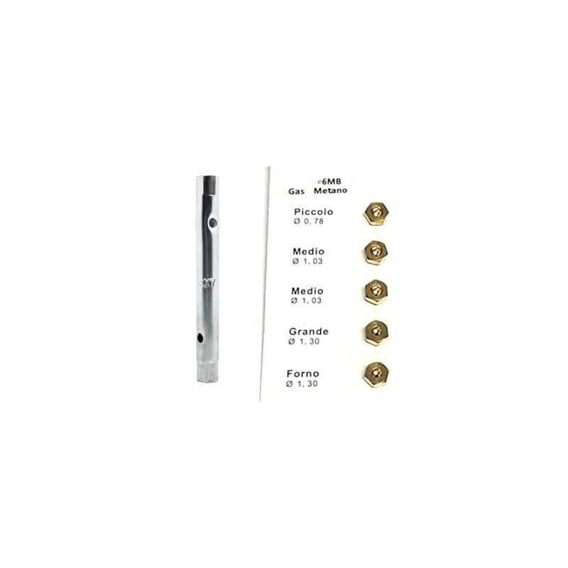 RYELDOM Set of 5 Nozzles 6 MB for Methane Gas