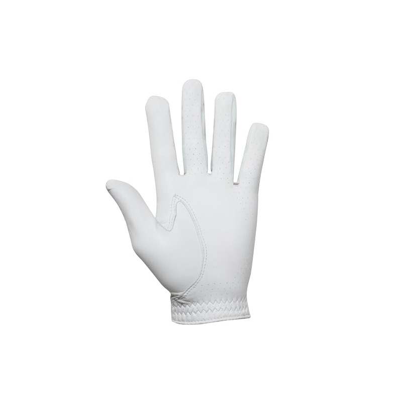 FootJoy Cyflex Men's Golf Gloves, White/Gray, 9.8 inches (25 cm),