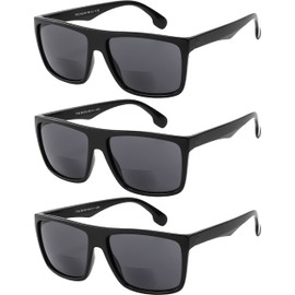 Yogo Vision Bifocal Reading Sunglasses for Men and Women-Classic, Retro Style UV400 Sun Protection Outdoors Readers Eyewear +2.75