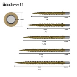 CUESOUL TOUCH POINT II Replacement Dart Steel Points,Collar Design,Titanium Coated,Pack of 3pcs
