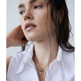 Echtzeit Hoop Earrings EJ-0025-E-22 IP Gold, 14 carat gold-plated stainless steel, Cubic Zirconia