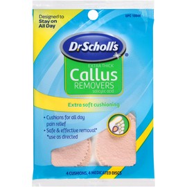 Dr. Scholl's Callus Removers Extra Thick Pads, 4 Count