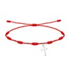 cotigo 7 Knot Red Cross Bracelet Stainless Steel Lucky Charm