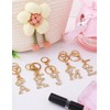[Looking] Women Keychain Cute Stylish Alphabet Key Ring Pink Initial