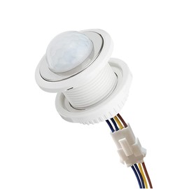 Quentacy Mini Motion Sensor Light Switch 110-220V PIR Sensor Smart Detection Time Delay Adjustable Infrared Induction Detector for Strip LED Ceiling Lamp