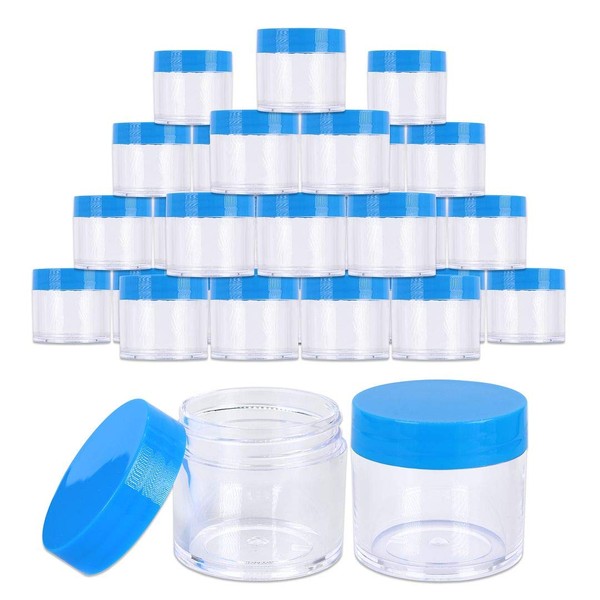 Beauticom 180pcs 30G/30ML (1oz) Thick Wall Round Plastic Clear Container