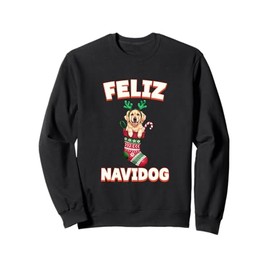 Feliz Navidog Christmas Dog Sock Golden Retriever Sweatshirt