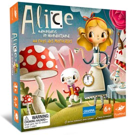 FoxMind Games: Alice's Adventures in Wonderland - Granna Fairytale Board Game, Race to Become The Tea Party Champion, Family, Ages 6+, 2-4 Players
