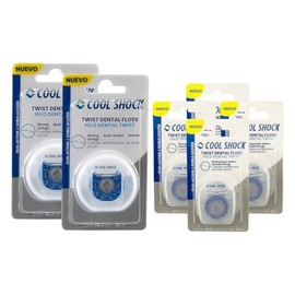 Cool Shock | Hilo dental twist. Hilo con cuerdas entrelazadas para una doble acción. Caja con 2 hilos de 35 mts c/u y 4 hilos de 10 mts c/u.