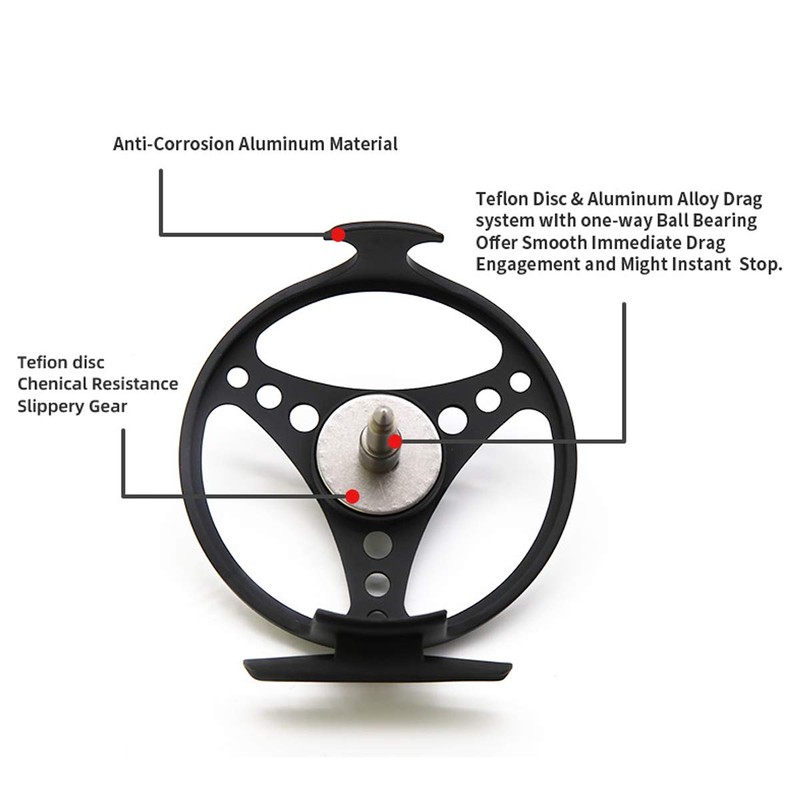 AnglerDream Die Casting Fly Fishing Reel ALC Reel Large Arbor