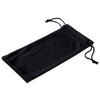 Calabria Microfiber Drawstring Eyeglass Pouch Black Micro-Fiber Glasses Bag Sunglass