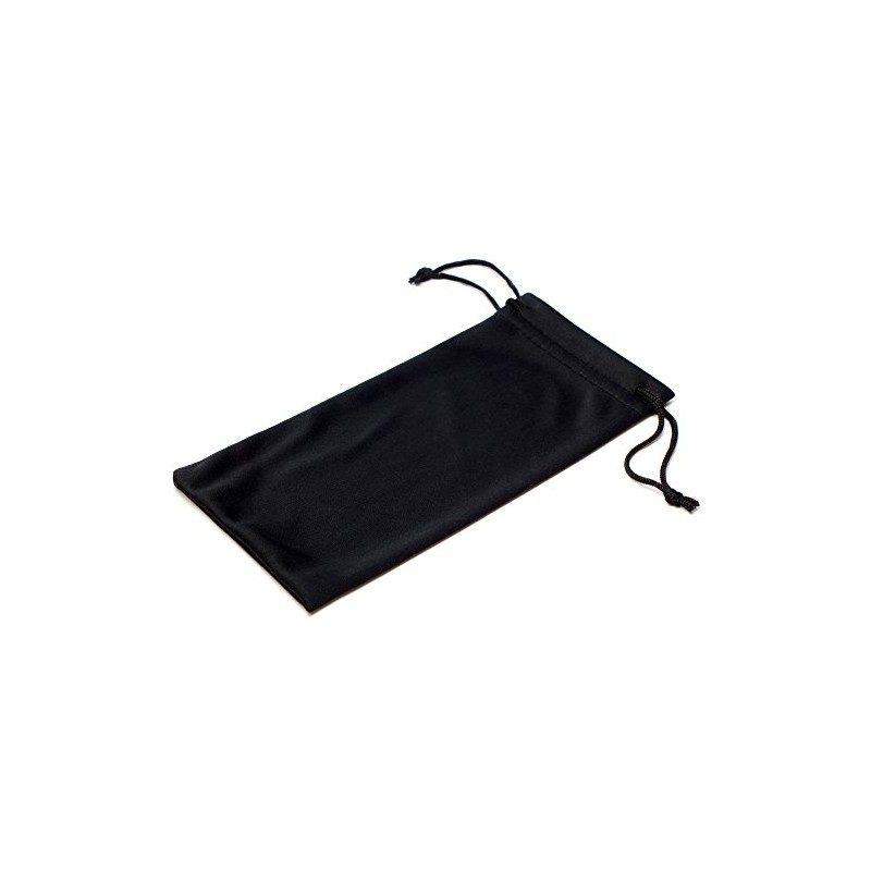 Calabria Microfiber Drawstring Eyeglass Pouch Black Micro-Fiber Glasses Bag Sunglass
