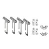 Zeafree 4 Pack Window Restrictor Locks Window Restrictor Hook Steel