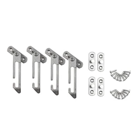 Zeafree 4 Pack Window Restrictor Locks Window Restrictor Hook Steel Lock Restrictor with Screws for Upvc Windows