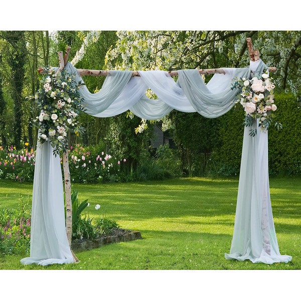 Warm Home Designs Wedding Arch Draping Fabric Bundle - Silver