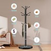 OIRUMIE Coat Rack with Natural Marble Base, Metal Coat Racks