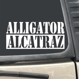 Alligator Alcatraz 7" x 3.25" Decal for Car, Truck, RV, Boat, Laptop, etc