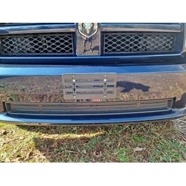 Front Bumper License Plate Tag Holder Mount Mounting Relocator Adapter Kit Bracket for Ram (All Models) Quantity Discount(9.95$ to 6.50$) (Each with 2 Screws + 4 Bolts & 4 Built in Nuts) (1)