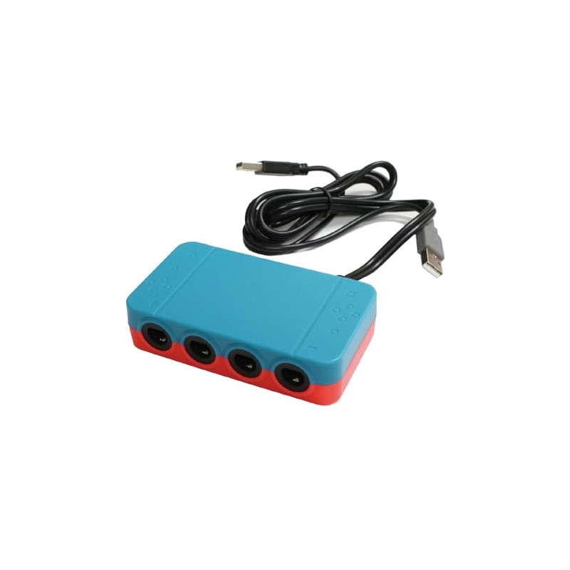 ALG-NSGCA Allone Switch/OLED GameCube Controller Converter Adapter, Blue x Red,