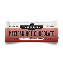 Thunderbird Real Food Energy Bars, Mexican Hot Chocolate, Plant Based Protein, 1.7 Ounce, Fruit & Nut Nutrition Bars - No Added Sugar, Grain and Gluten Free, Non-GMO, 12 Pack