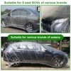 3 Packs Disposable Car Cover Clear Plastic Car Cover Universal