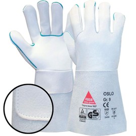 6 Pairs Hase Safety Gloves Oslo Welding Gloves Long Leather Work Gloves with Cuff Size XL (10)