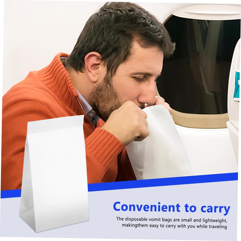 CHILDWEET 50 Pcs Disposable Throw Up Bags Sanitary Emesis Bags