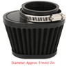 51mm/2in Motorcycle Air Filter ClampOn Dustproof Rubber Black Replacement for
