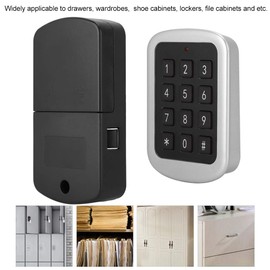 ASHATA Cerradura de Código de Contraseña de Seguridad Inteligente Digital,Bloqueo Inteligente de Gabinete Electrónico sin Llave Kit de Cerradura para Cajones, Armarios, Taquillasetc
