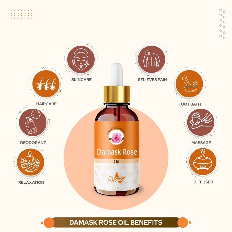 Crysalis Damask Rose Oil 15 ml (0.51 fl oz) –