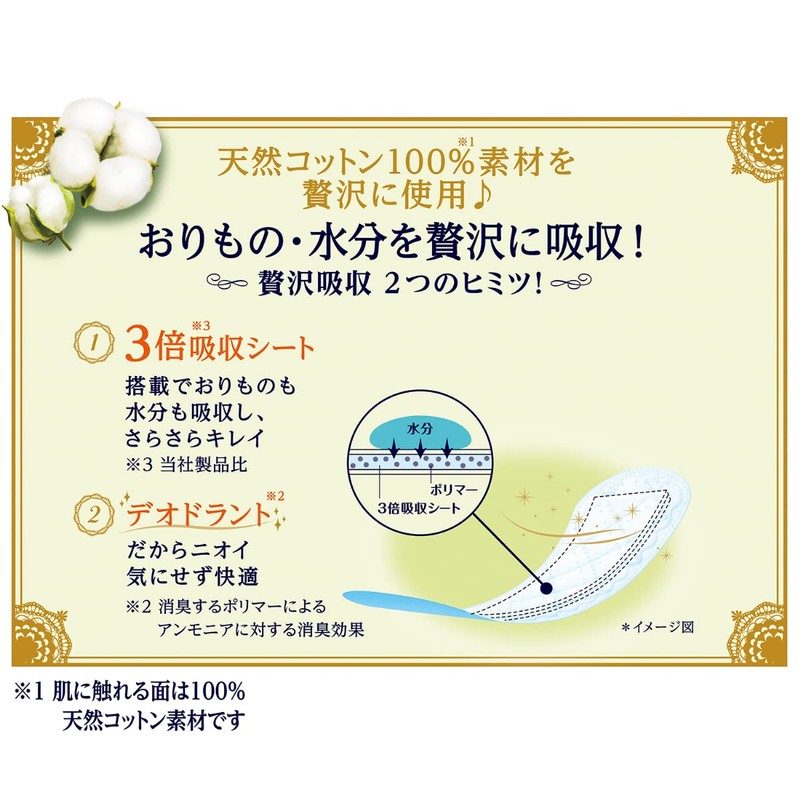 Sofy Kiyora Luxury Absorption Natural Cotton, Slightly More Than 44