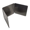 HIC Kitchen 3-Sided Splatter Guard, Non-Stick Carbon Steel, Heat Safe,