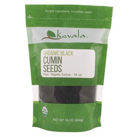 Kevala Organic Raw Black Cumin Seeds (Nigella Sativa) - Gluten Free Seasoning for Salads, Vegan Option for a Variety of Diets, For Healthy Cooking in Restaurants, Kitchen Staple, 1lb, 16 oz