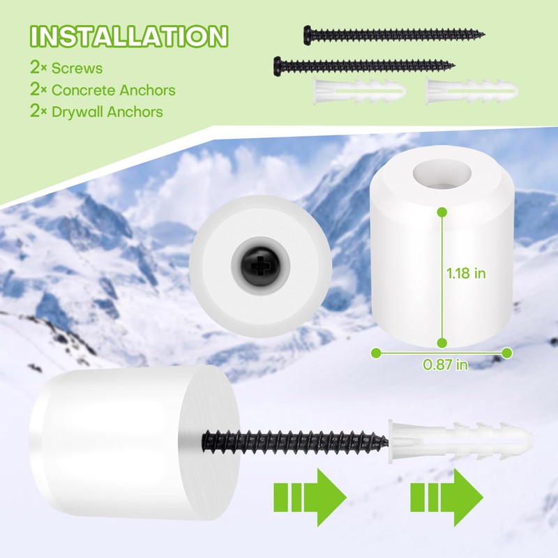 Roliwils Snowboard Wall Mount, PU rubber grip | Binding-safe protection
