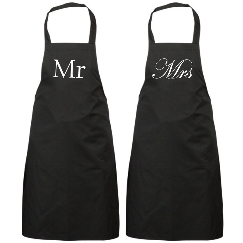 60 Second Makeover Limited Couples Mr and Mrs Black Apron