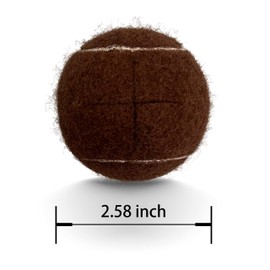 HPWFHPLF 2PCS Precut Tennis Balls for Walkers, Heavy Duty Long Lasting Glide Balls - Precut for Easy Installation, Universal Felt Pads for Walker Legs & Furniture, Floor Protectors (Brown)