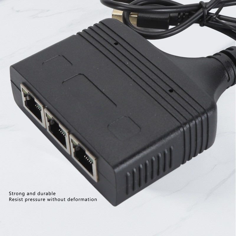 1 to 3 Ethernet Splitter High Speed 1000Mbps RJ45 Network