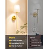JOFIOS Battery Operated Wall Sconces Set of 2,Gold Wireless Wall