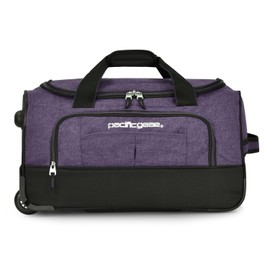 Pacific Gear Wheeled Rolling Duffel Bag, Durable Design, Telescoping Handle, Multiple Compartments, Tie-Down Capabilities