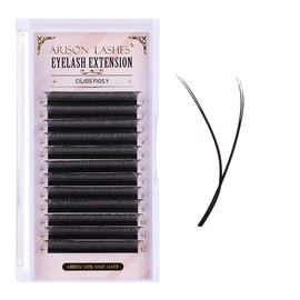 YY Lashes Extensions Premade Fans Pre Fanned Volume Lash Extensions Y Shape Eyelash Extensions (0.05D 10mm)