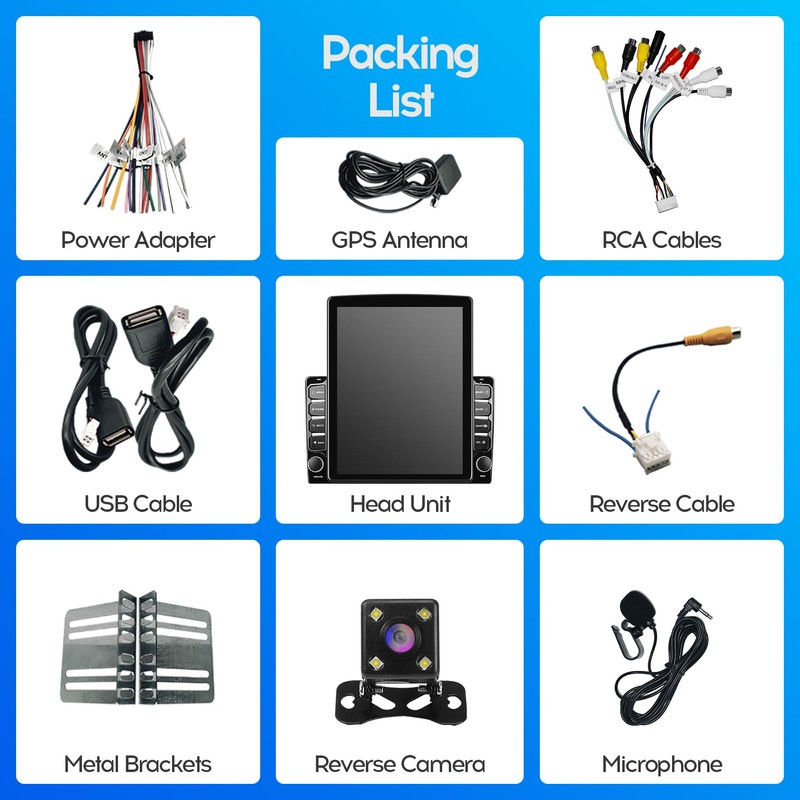 WENMENGDE 9.7" 4Core IPS 2+32GB IPS Vertical Screen Android Car