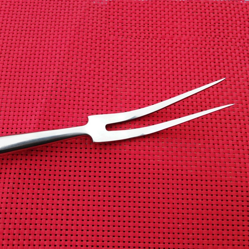 Barbecue Fork with Wooden Handle Stainless Steel Multifunction Nonstick Barbecue