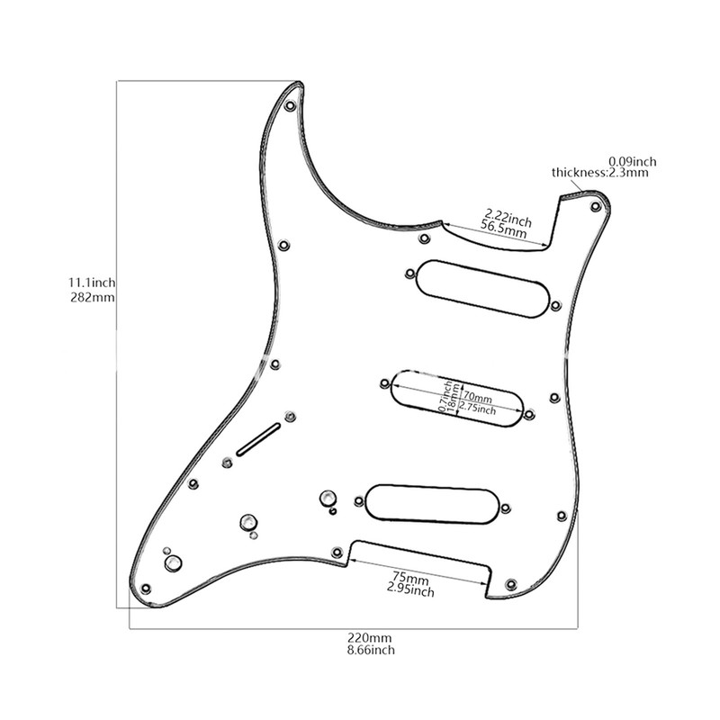 Electric Guitar Pickguard PVC Material Scratch Proof Guard Plate for